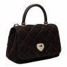 Dame skuldertaske 049g ruskind espresso