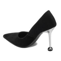 Elegante damesko 1357 sort velour