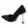Elegante damesko 1357 sort velour