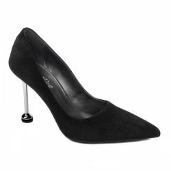Elegante damesko 1357 sort velour