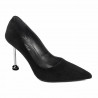Elegante damesko 1357 sort velour