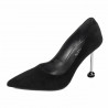 Elegante damesko 1357 sort velour