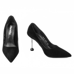 Elegante damesko 1357 sort velour