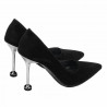 Elegante damesko 1357 sort velour