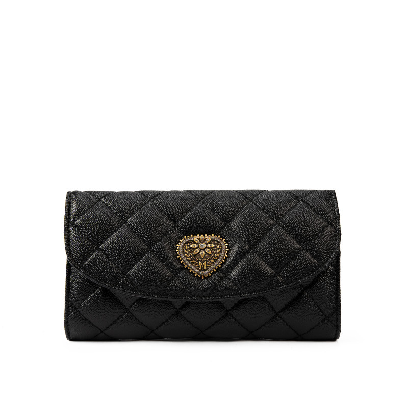 Dame skuldertaske 048g sort kaviar