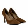 Elegante damesko 1322 brun ruskind