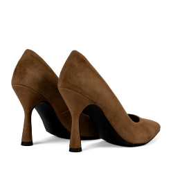 Elegante damesko 1322 brun ruskind