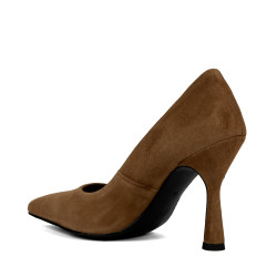 Elegante damesko 1322 brun ruskind