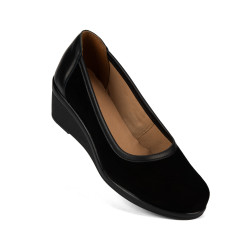 Dame casual sko 6094 sort kombineret