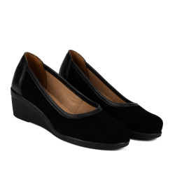 Dame casual sko 6094 sort kombineret
