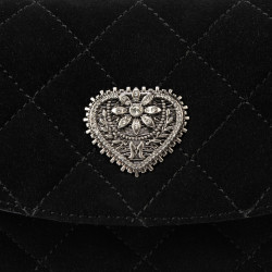 Dame skuldertaske 048g 01 sort ruskind