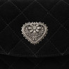 Dame skuldertaske 048g 01 sort ruskind