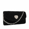 Dame skuldertaske 048g 01 sort ruskind