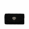 Dame skuldertaske 048g 01 sort ruskind