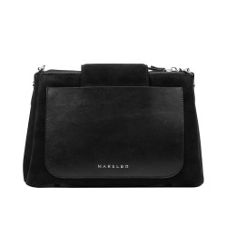 Dame skuldertaske 051g 01 sort ruskind