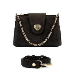 Dameskuldertaske 051g ruskind toffee