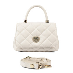Dame skuldertaske 049g panna safiano