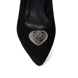 Damesko ballerina 1362 sort velour