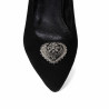 Damesko ballerina 1362 sort velour