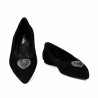Damesko ballerina 1362 sort velour