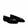 Damesko ballerina 1362 sort velour