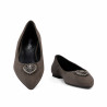 Dameballerinaer 1362 sandfarvet ruskind