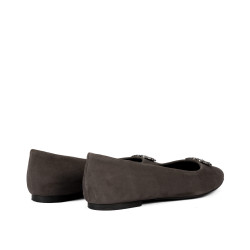 Dameballerinaer 1362 sandfarvet ruskind