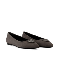 Dameballerinaer 1362 sandfarvet ruskind