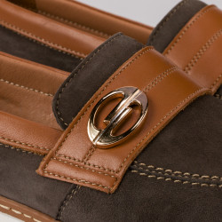 Dame loafers 6100 bufo cafe kombineret
