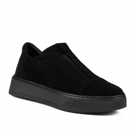Dame casual sko 6095 sort ruskind