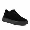 Dame casual sko 6095 sort ruskind