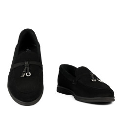 Dame mokkasiner 6082-1 sort ruskind