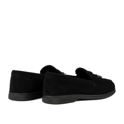Dame mokkasiner 6082-1 sort ruskind