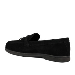 Dame mokkasiner 6082-1 sort ruskind