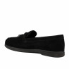 Dame mokkasiner 6082-1 sort ruskind