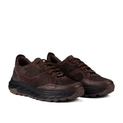 Herresko casual/sport 996 cafe ruskind kombineret