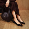 Damesko ballerina 1362 sort velour lifestyle