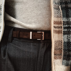 Damebælte 44-1mc kaffe velour lifestyle