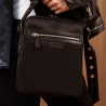 Herre skuldertaske 304g 01 sort tekstil+nappa sort lifestyle