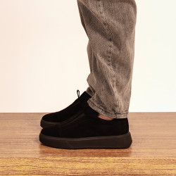Dame casual sko 6095 sort ruskind lifestyle
