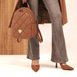 Elegante damesko 1322 brun ruskind