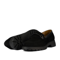 Dame casual sko 6099 sort kombineret bufo