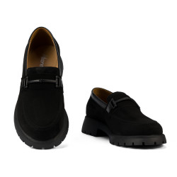 Dame casual sko 6099 sort kombineret bufo