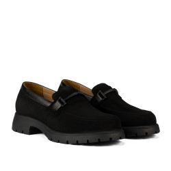 Dame casual sko 6099 sort kombineret bufo