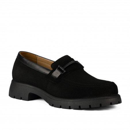 Dame casual sko 6099 sort kombineret bufo