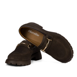 Dame casual sko 6099 bufo kaffe kombineret