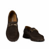 Dame casual sko 6099 bufo kaffe kombineret
