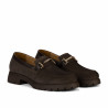 Dame casual sko 6099 bufo kaffe kombineret