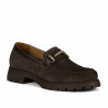 Dame casual sko 6099 bufo kaffe kombineret