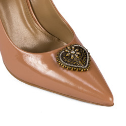 Elegante damesko 1364 lak beige